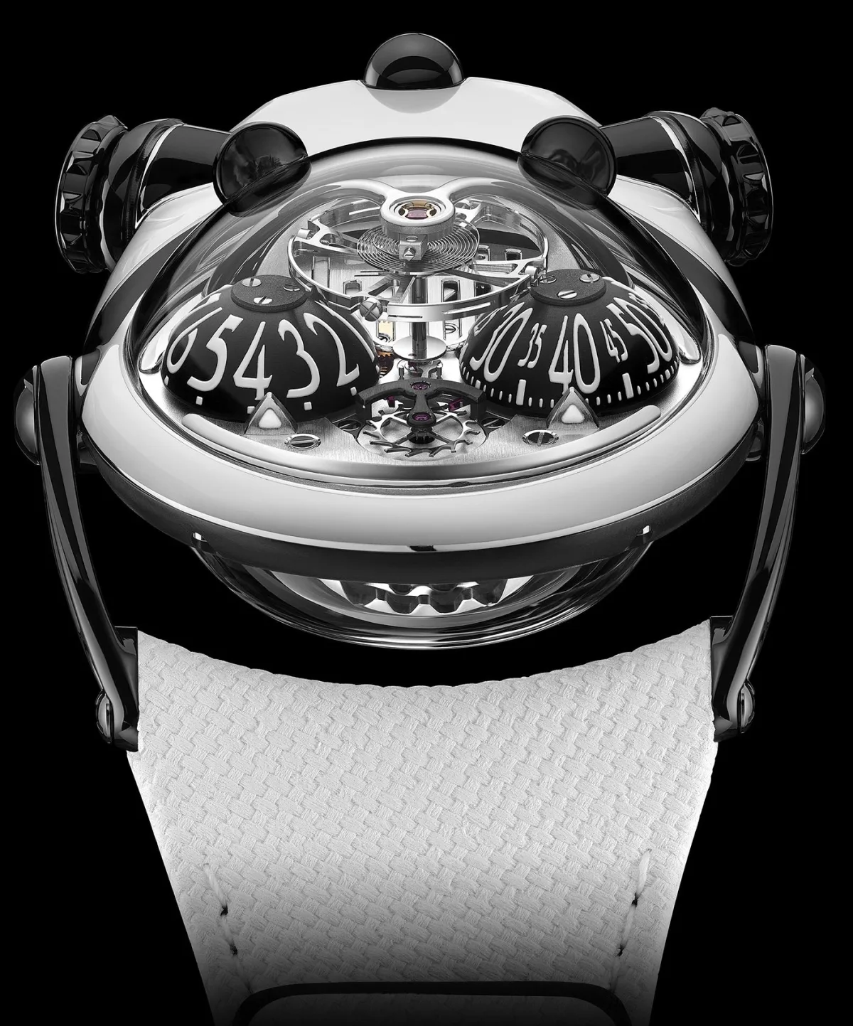 Side view of MB&F HM10 Panda showcasing its unique features