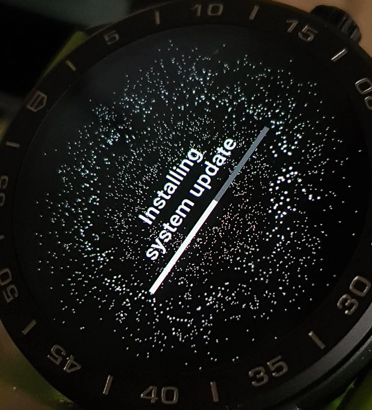 Smartwatch with a sleek titanium case