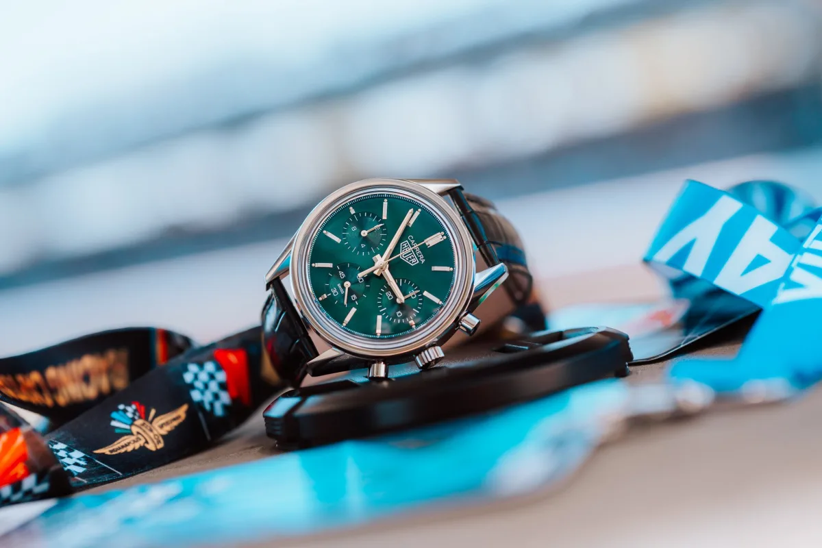 Close-up of TAG Heuer Carrera watch