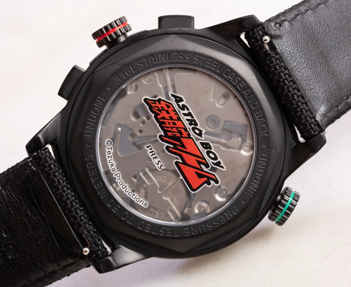 Back view of UNDONE Astro Boy watch