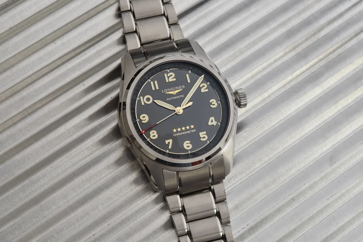 Longines Spirit Titanium watch with titanium case and bracelet