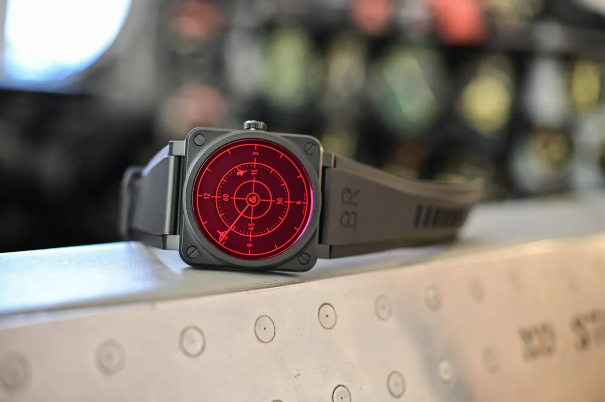 Bell & Ross BR 03-92 Red Radar Ceramic with radar-inspired dial
