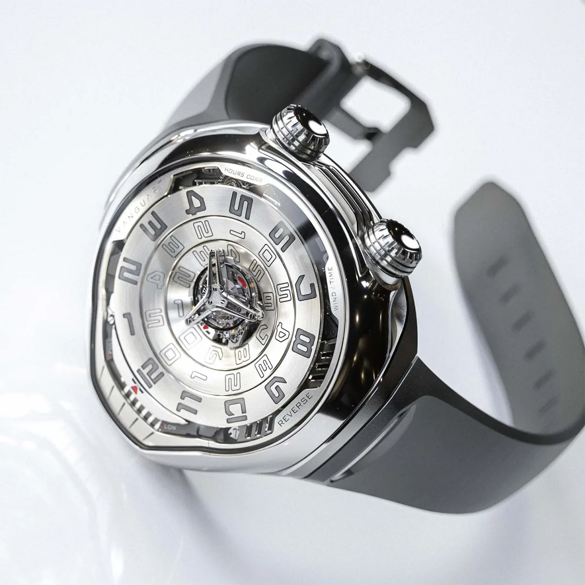 Side view of Vanguart Black Hole Tourbillon