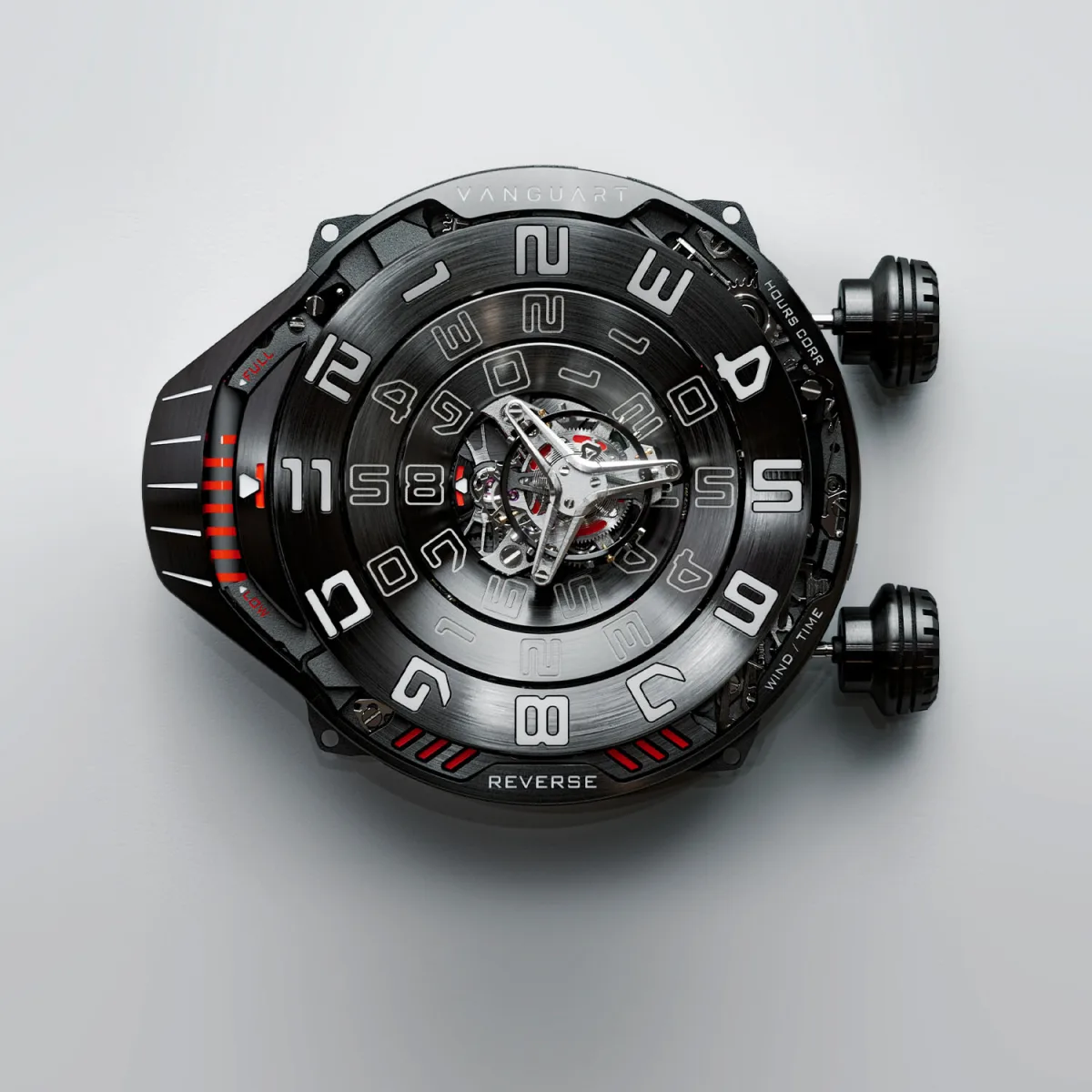 Minute flying tourbillon in Vanguart Black Hole