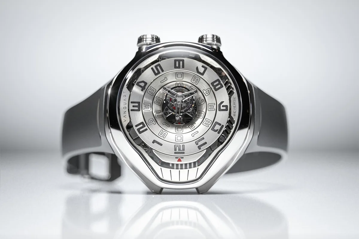 Joystick crowns on Vanguart Black Hole Tourbillon