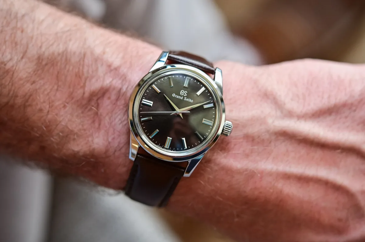 Grand Seiko SBGW267 in warm silver color