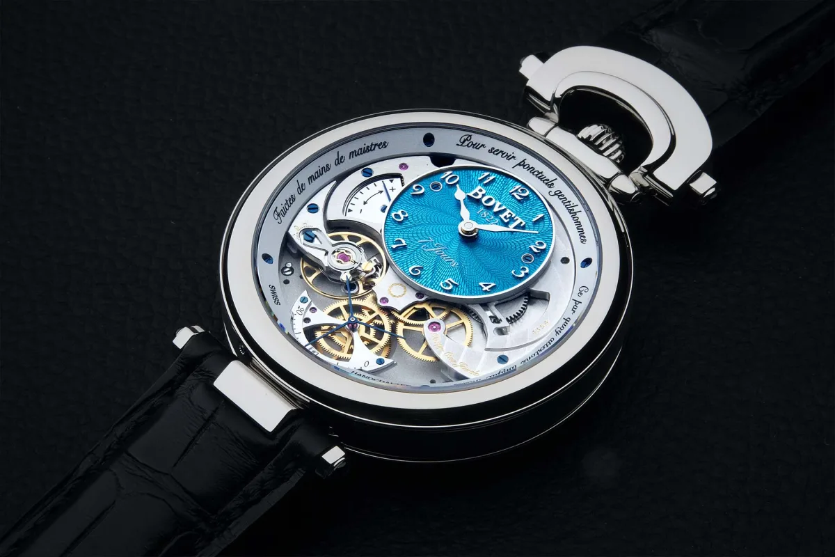 Monsieur Bovet watch with turquoise dial