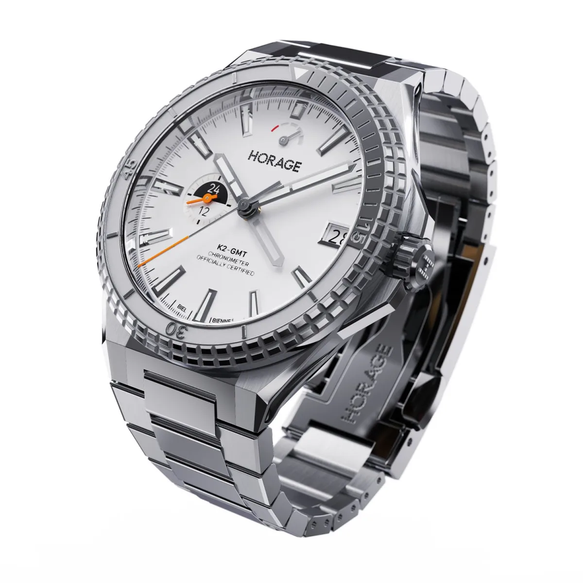 Horage Supersede GMT with stainless steel bracelet