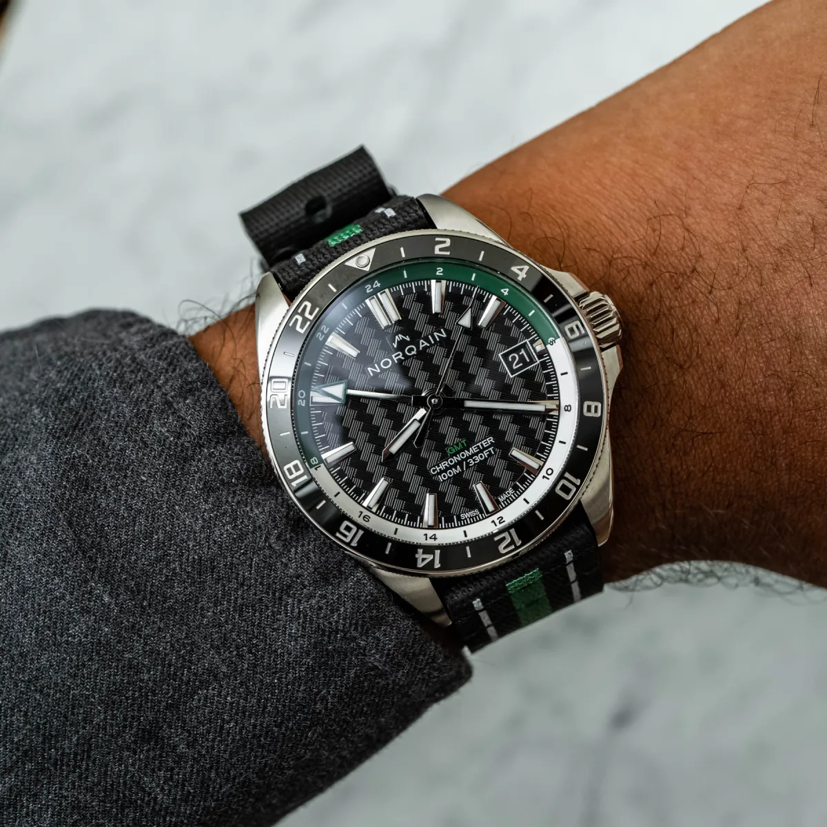 NORQAIN Adventure NEVEREST GMT ceramic bezel