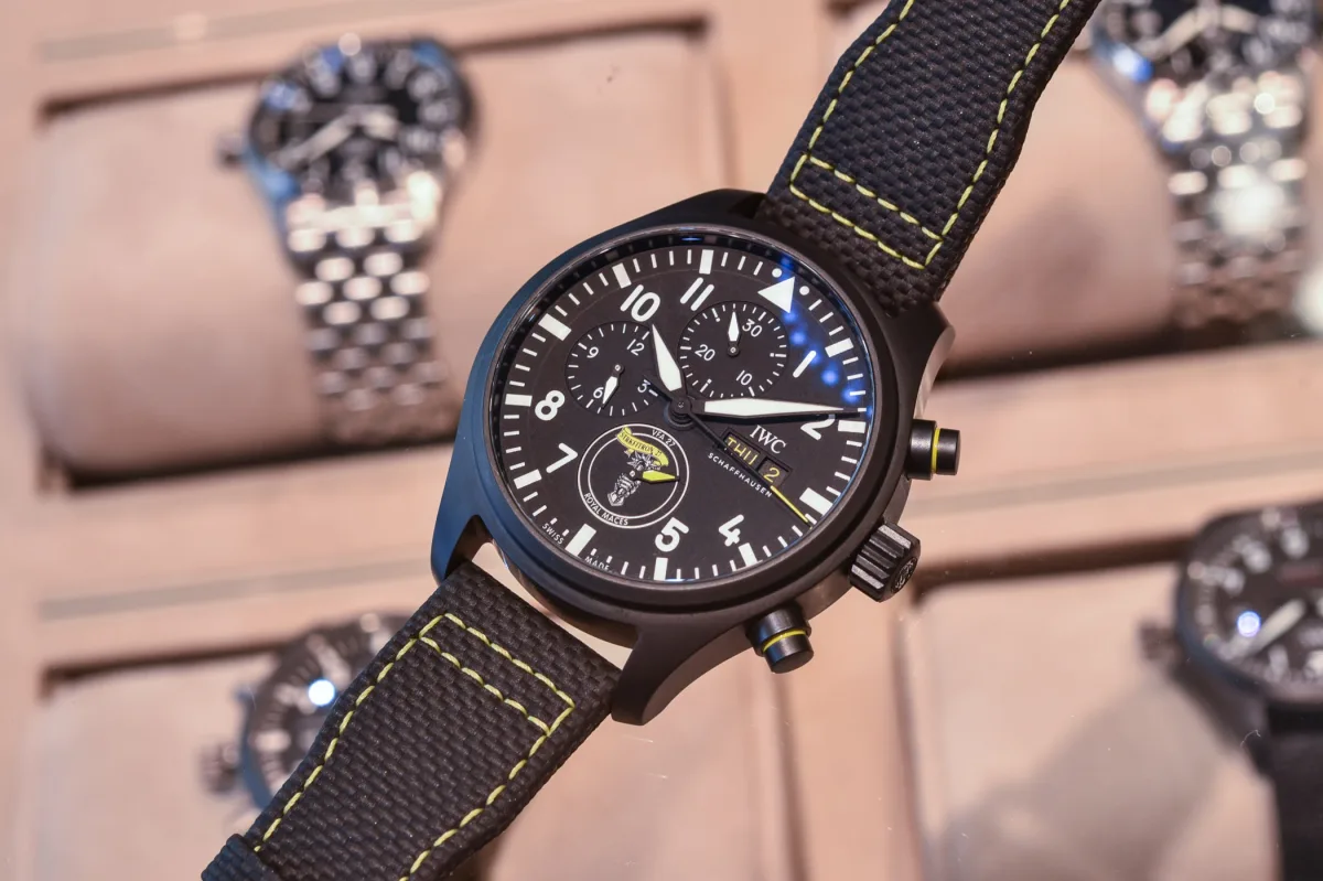 IWC Pilot’s Watch Royal Maces with yellow details
