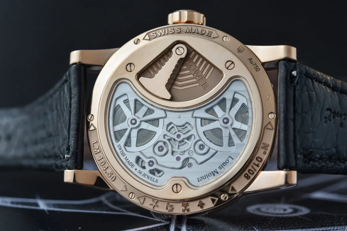 Louis Moinet Space Revolution watch on alligator strap