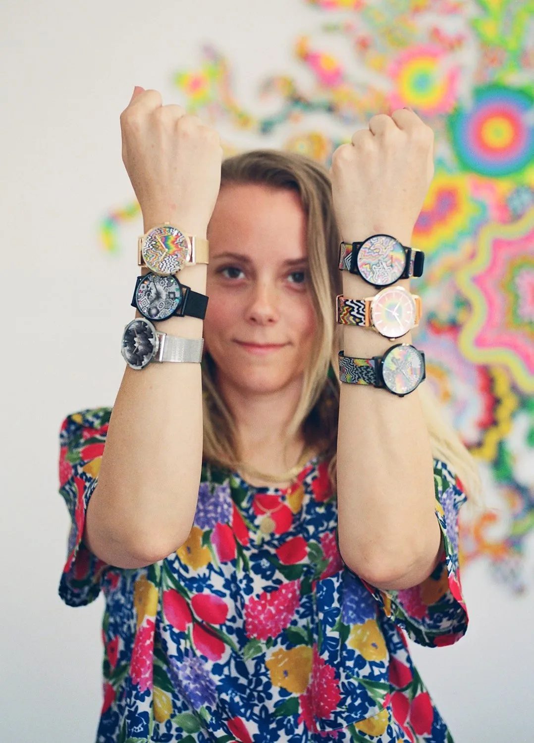 Jen Stark, the artist known for psychedelic designs