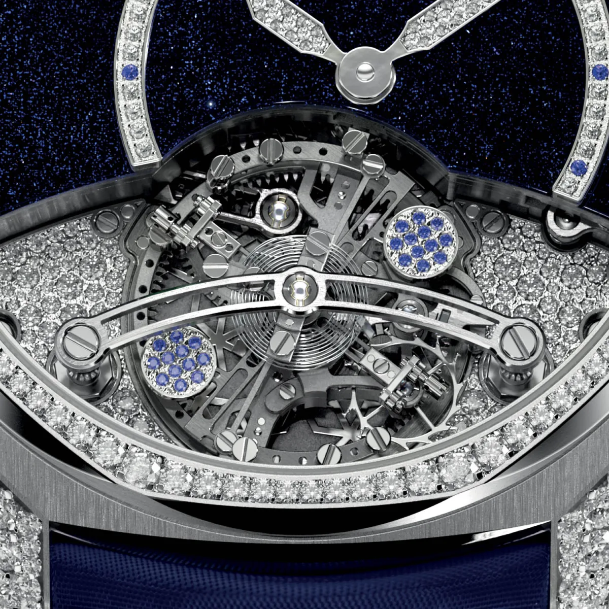 Gemstone-adorned tourbillon of Lady EI8HT watch