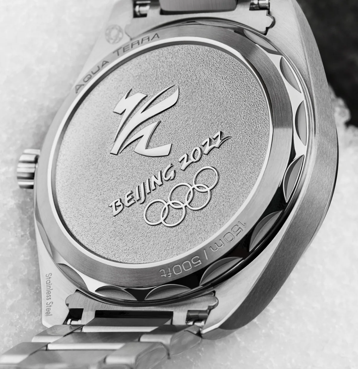 Case back of the Omega Seamaster Aqua Terra Beijing 2022