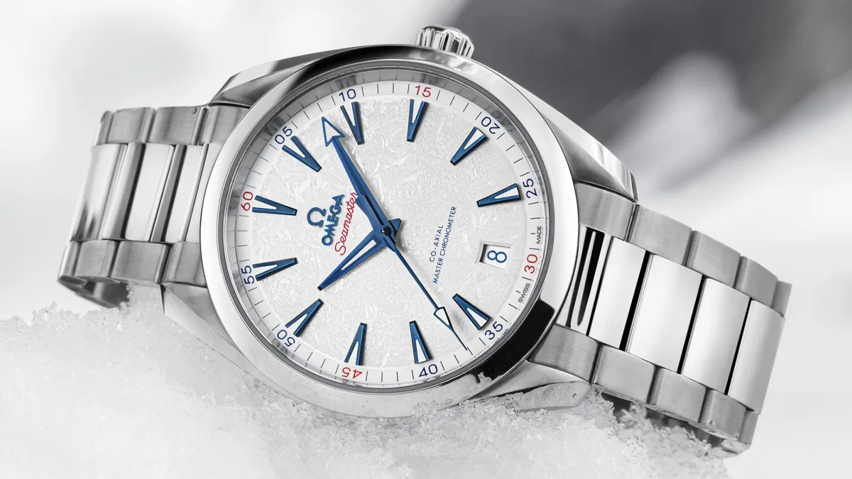 Omega Seamaster Aqua Terra Beijing 2022 on stainless steel bracelet
