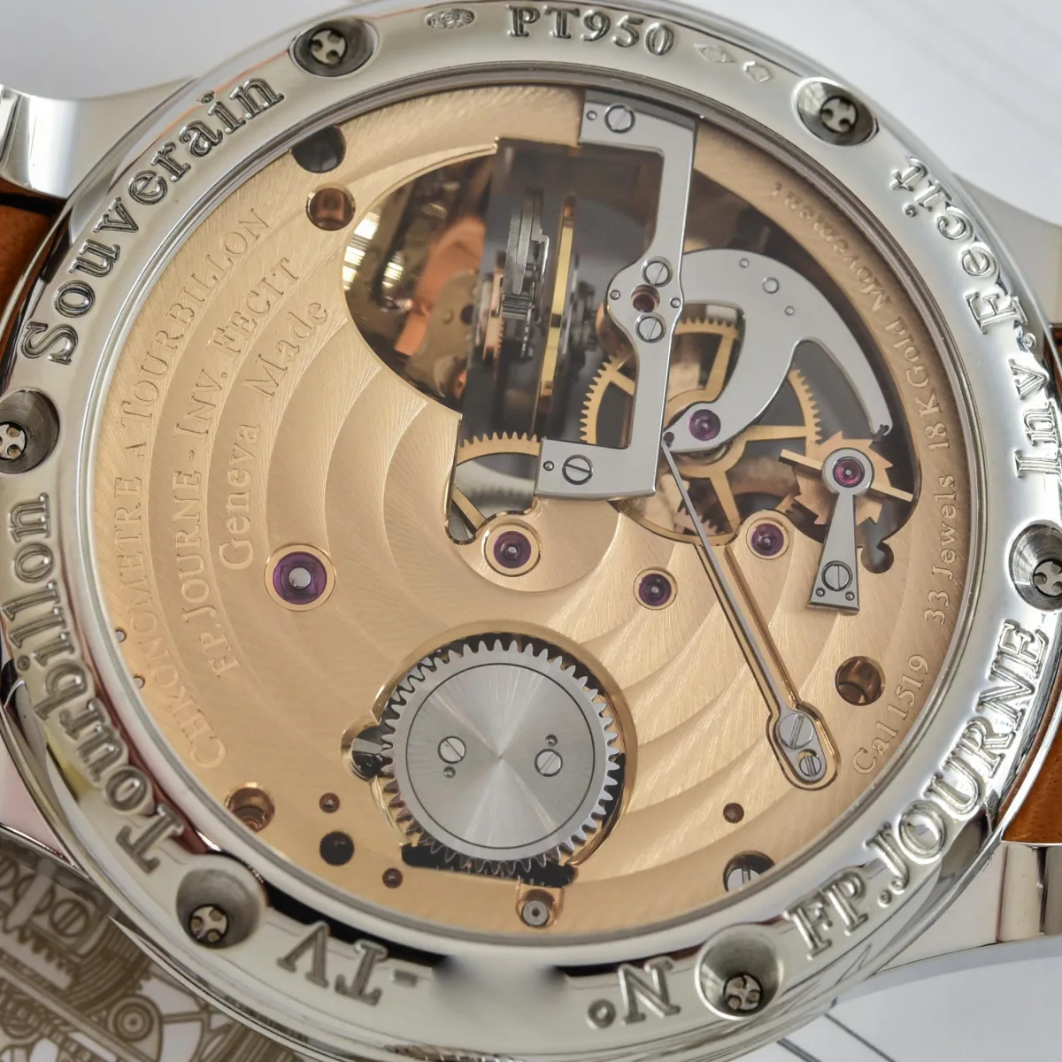 F. P. Journe Tourbillon Souverain Vertical side view