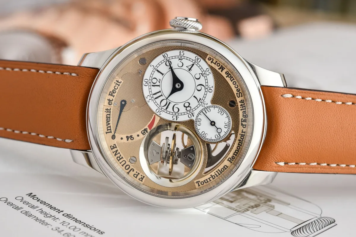 F. P. Journe Tourbillon Souverain Vertical dial close-up