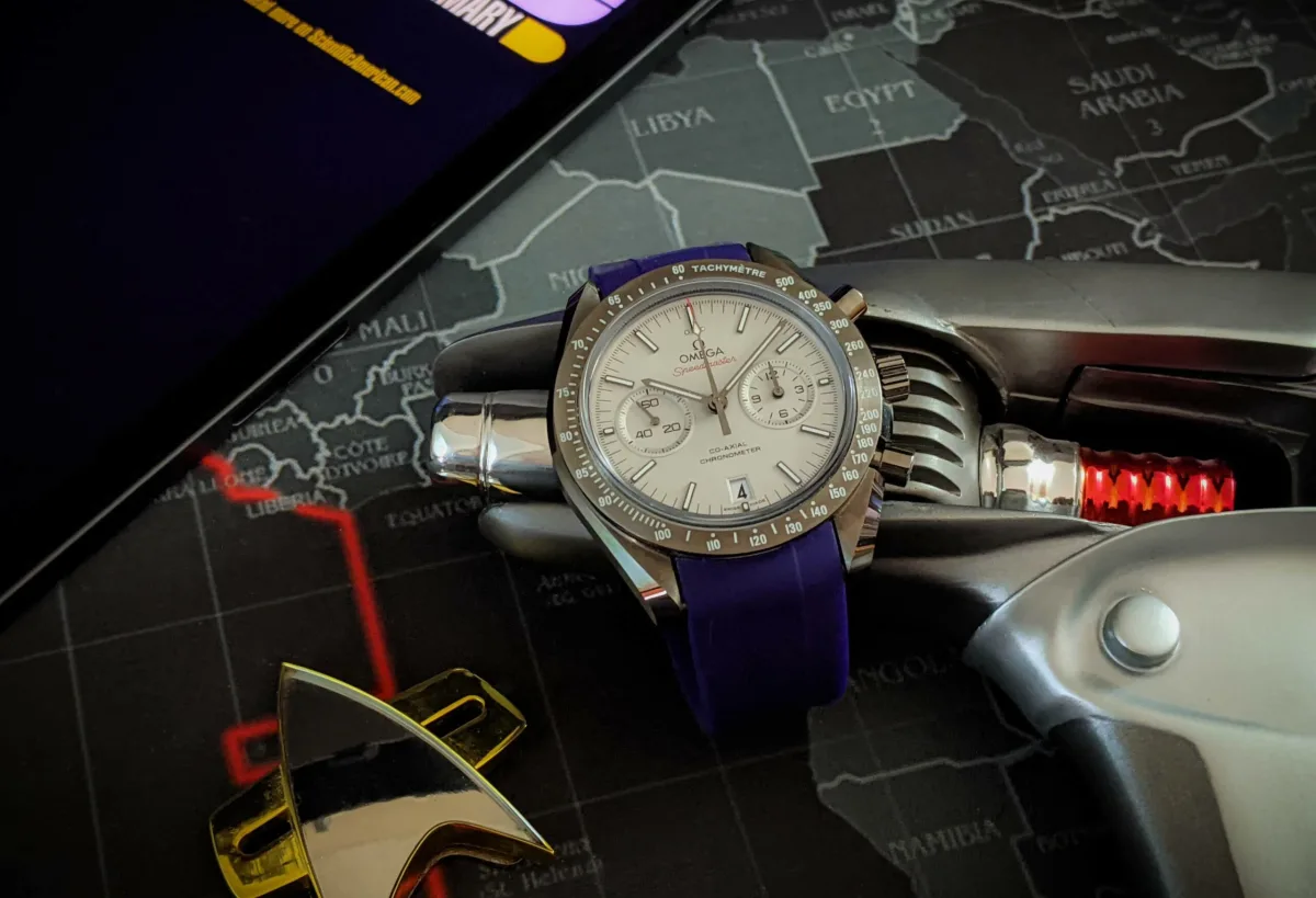 Omega Speedmaster Grey Side of The Moon dial and sub-dials