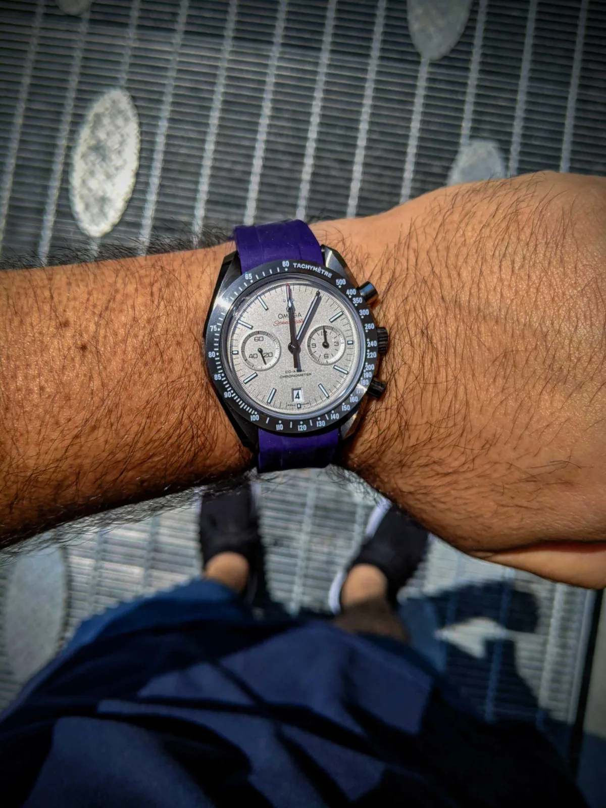 Omega Speedmaster Grey Side of The Moon movement view