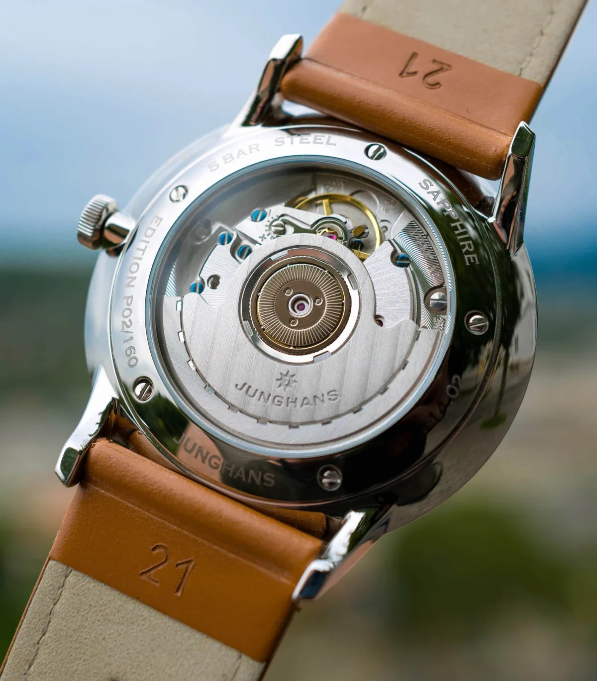 Junghans watch with silver dial on a metal bracelet