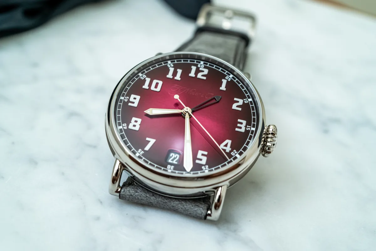 H. Moser & Cie Dual-Time Heritage watch front view