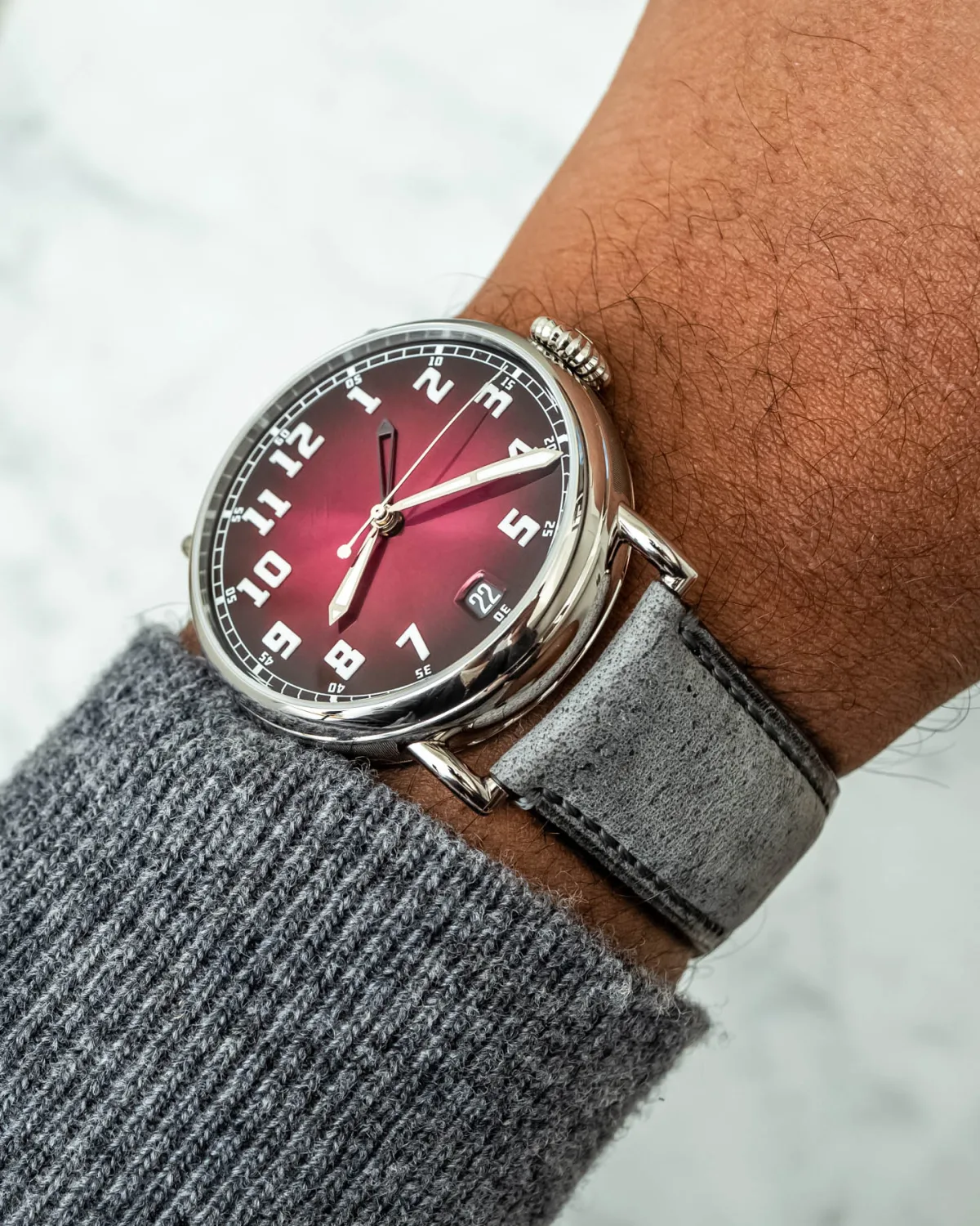 Back view showing the HMC 809 movement
