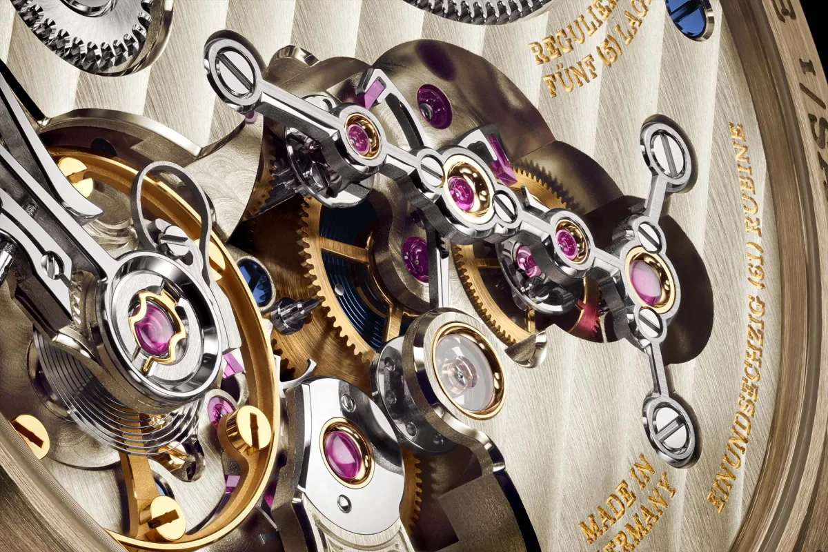 A. Lange & Söhne Zeitwerk Honeygold Lumen movement view
