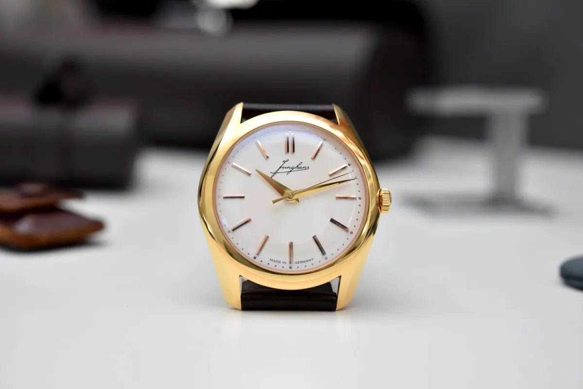 Junghans Meister Signature Hand-Wound Edition 160 watch on brown leather strap