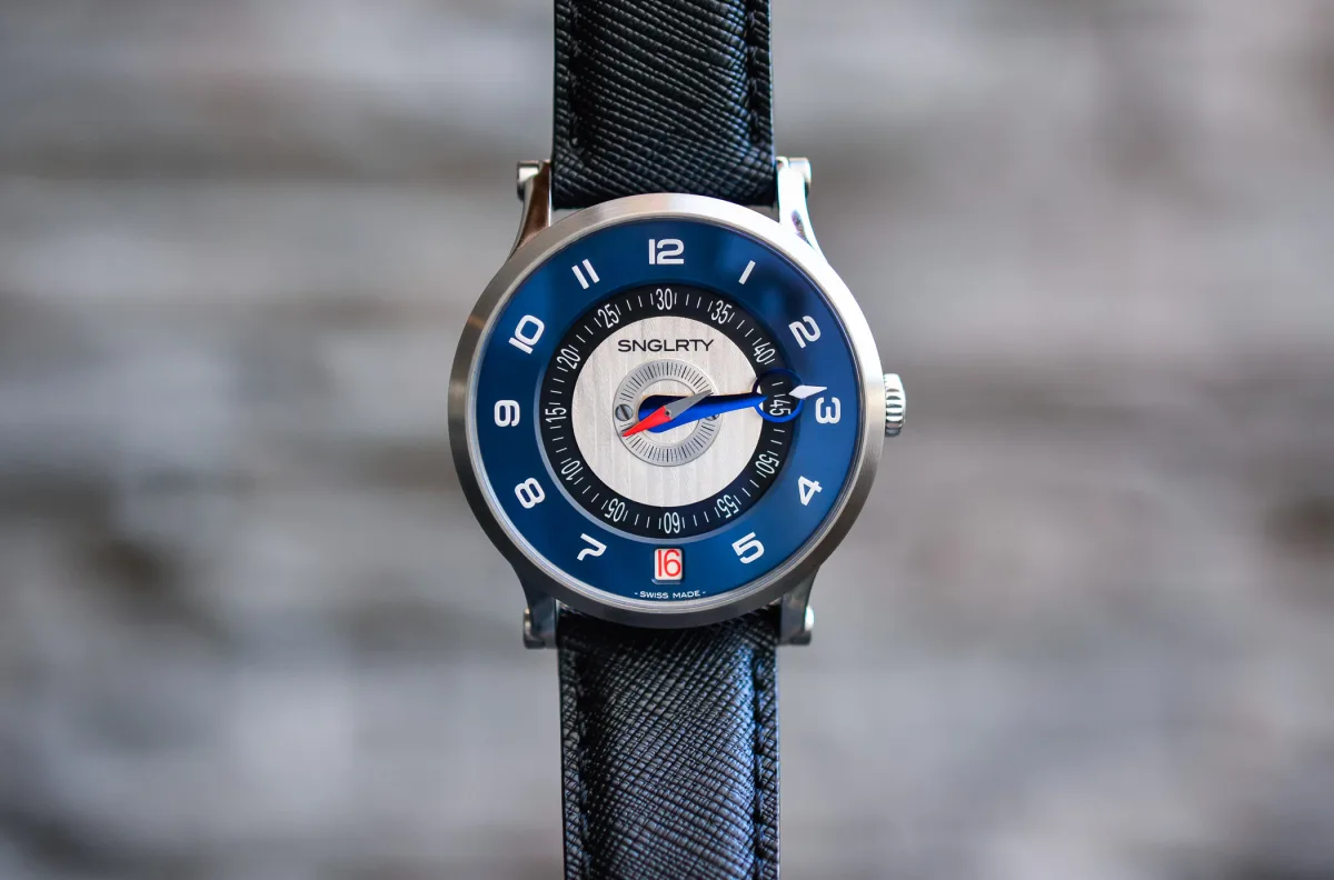 SNGLRTY Blue Steel OHI-4 on wrist