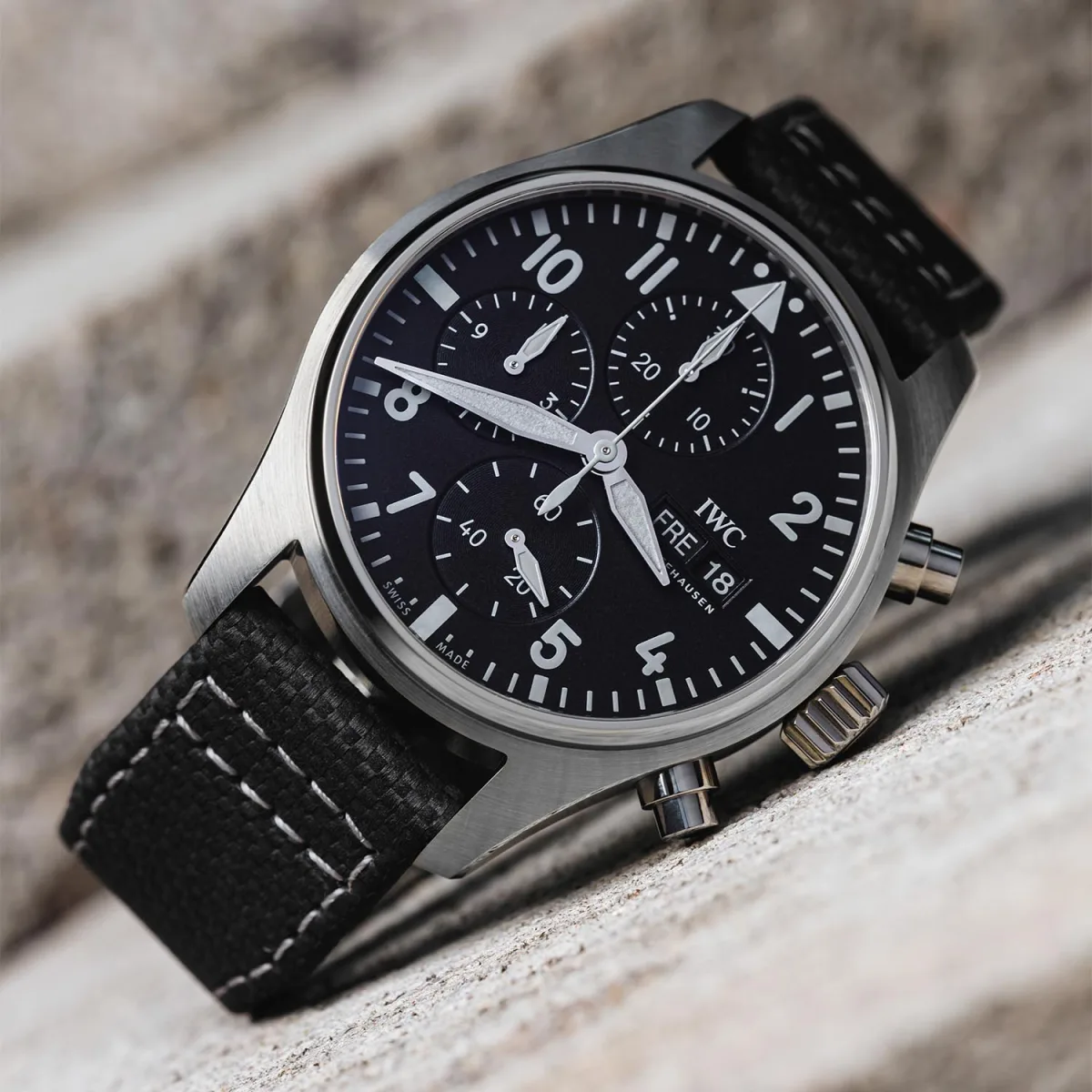 IWC Pilot’s Watch Chronograph Edition C.03 close-up view