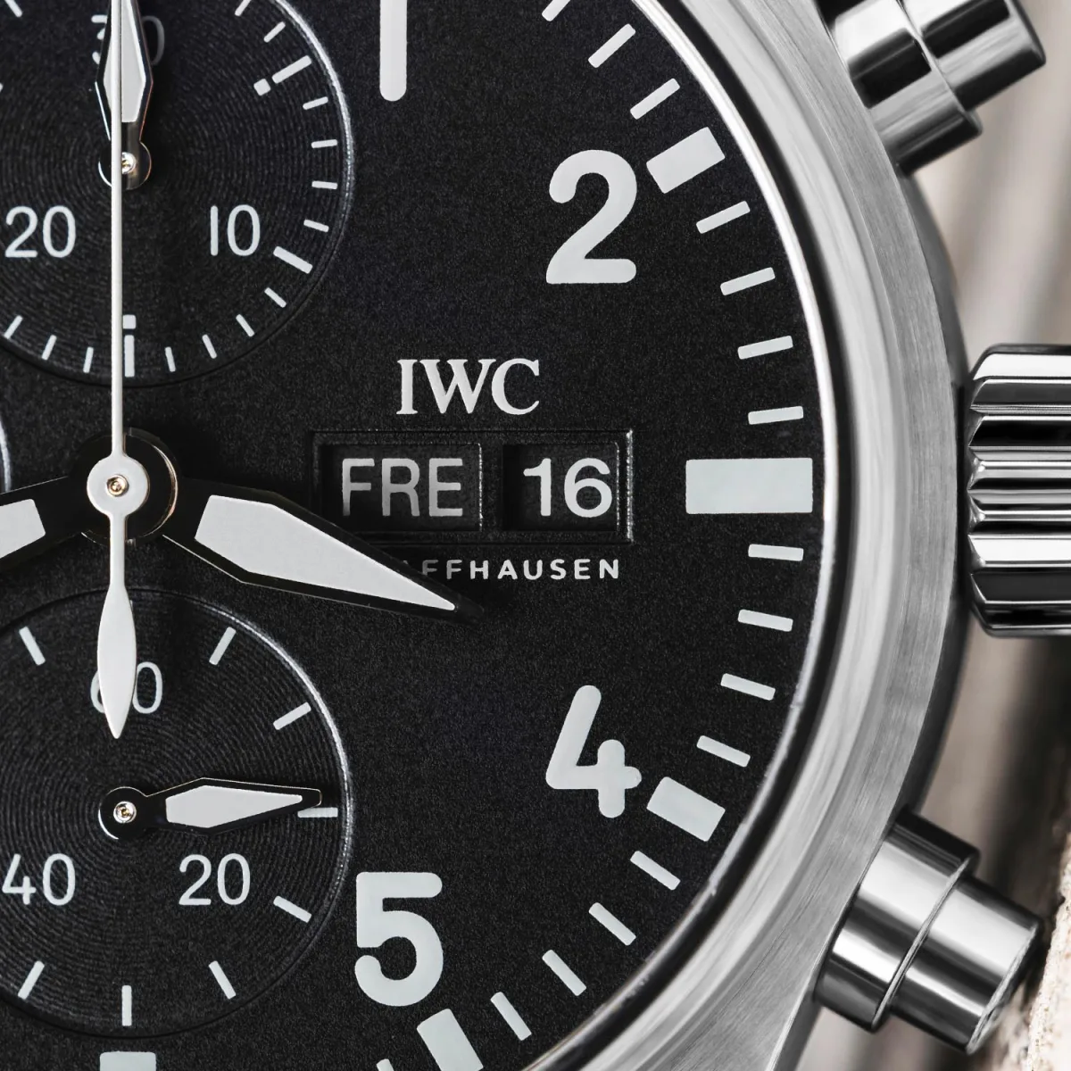 IWC Pilot’s Watch Chronograph Edition C.03 displaying dial and case