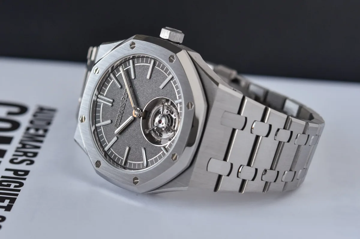 Audemars Piguet Royal Oak Selfwinding Flying Tourbillon Titanium with grainy dial