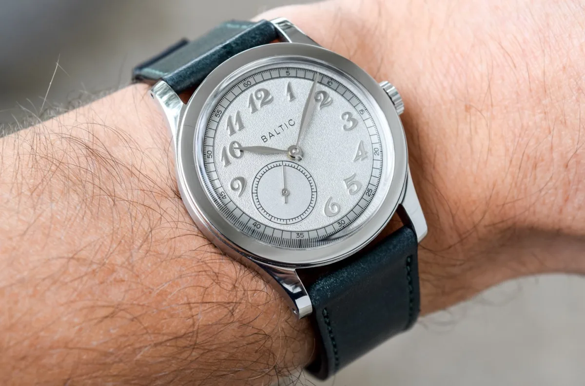 Baltic MR01 watch on wrist