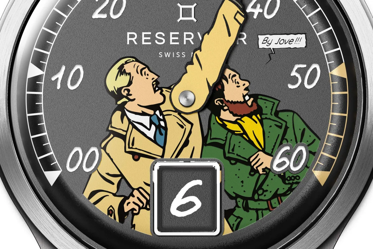 Reservoir Blake & Mortimer 'By Jove!!!' Edition watch on black strap
