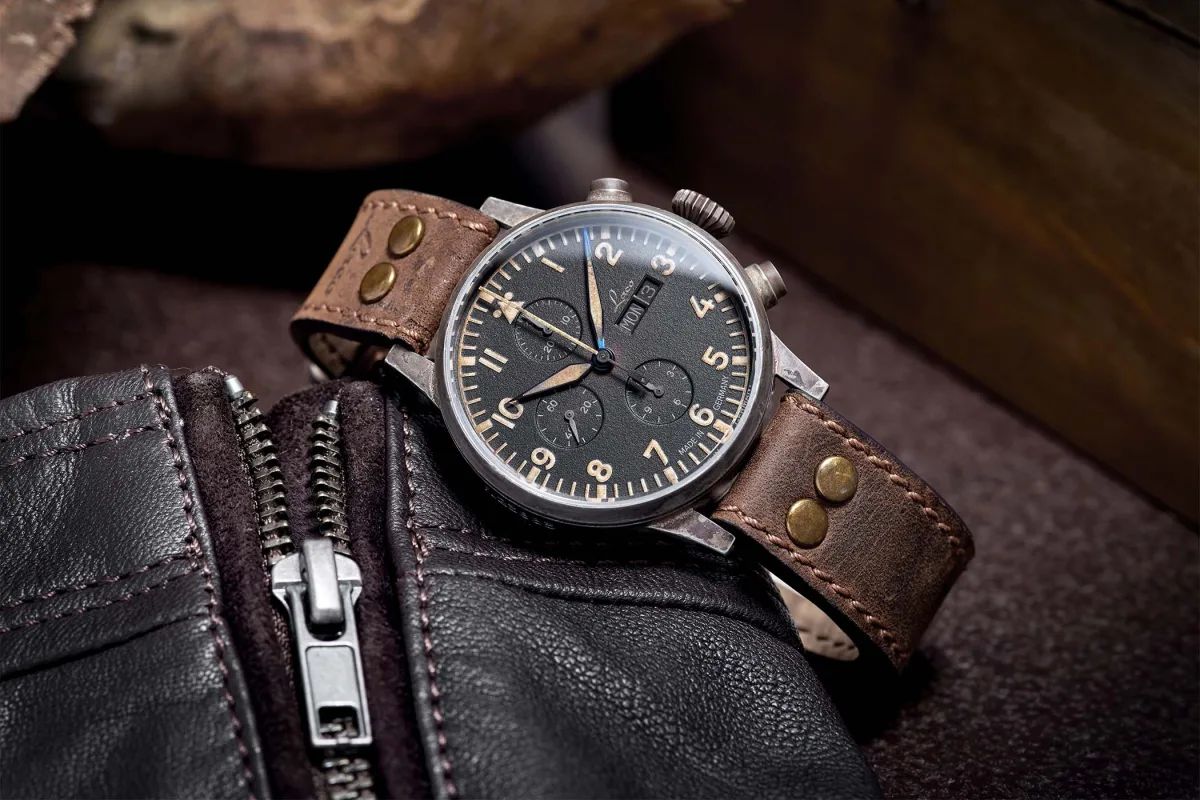 Laco Munchen Erbstuck Chronograph case back detail