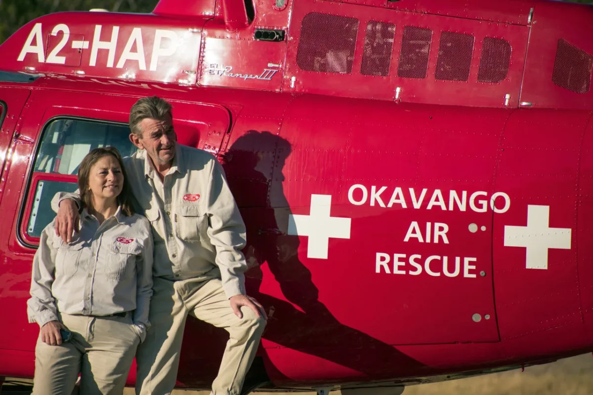 Okavango Air Rescue aircraft and landscape