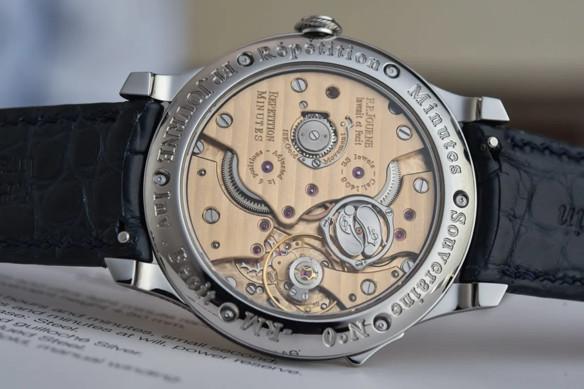 Back view of F.P. Journe Répétition Souveraine