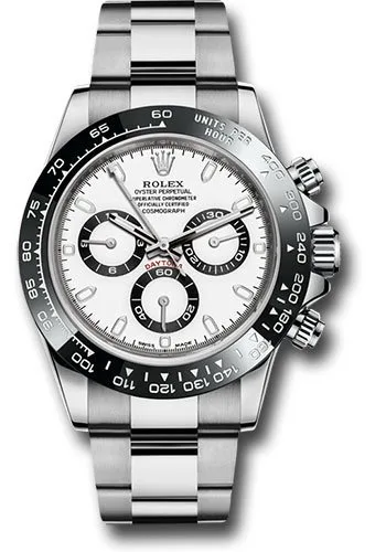 Rolex Daytona 116500 with black bezel and silver-white dial