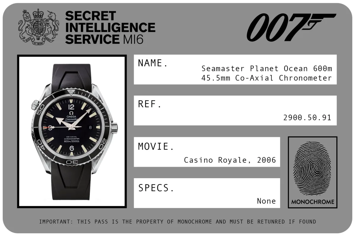 OMEGA Seamaster Planet Ocean in Casino Royale.