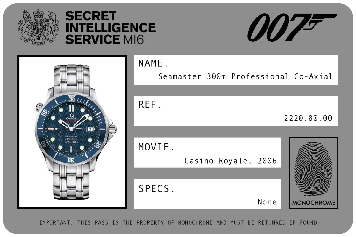 Daniel Craig's Bond watch in Casino Royale.