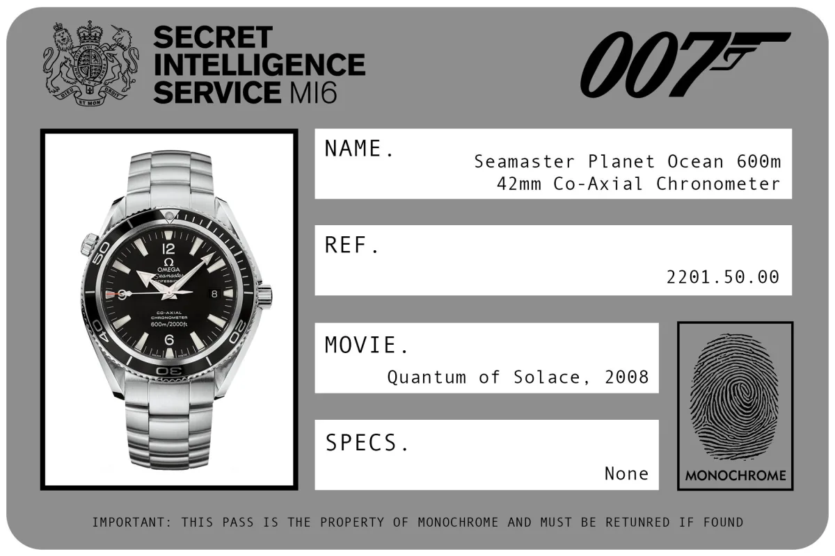 OMEGA Seamaster Planet Ocean in Quantum of Solace.