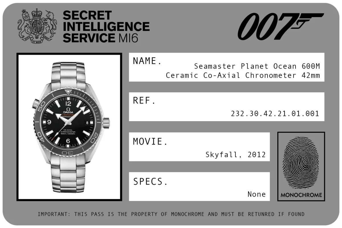OMEGA Seamaster Planet Ocean in Skyfall.