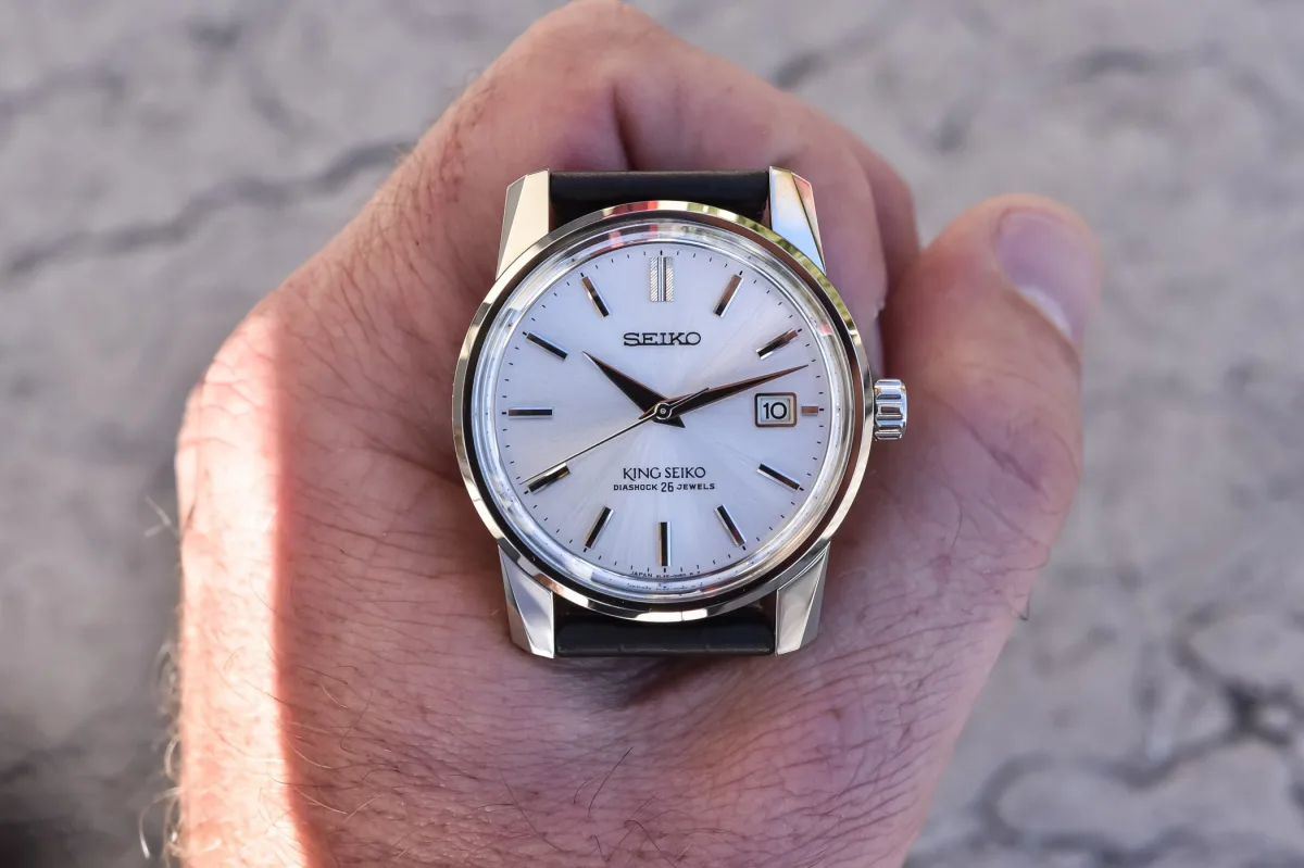 King Seiko KSK SJE083 watch dial and hands