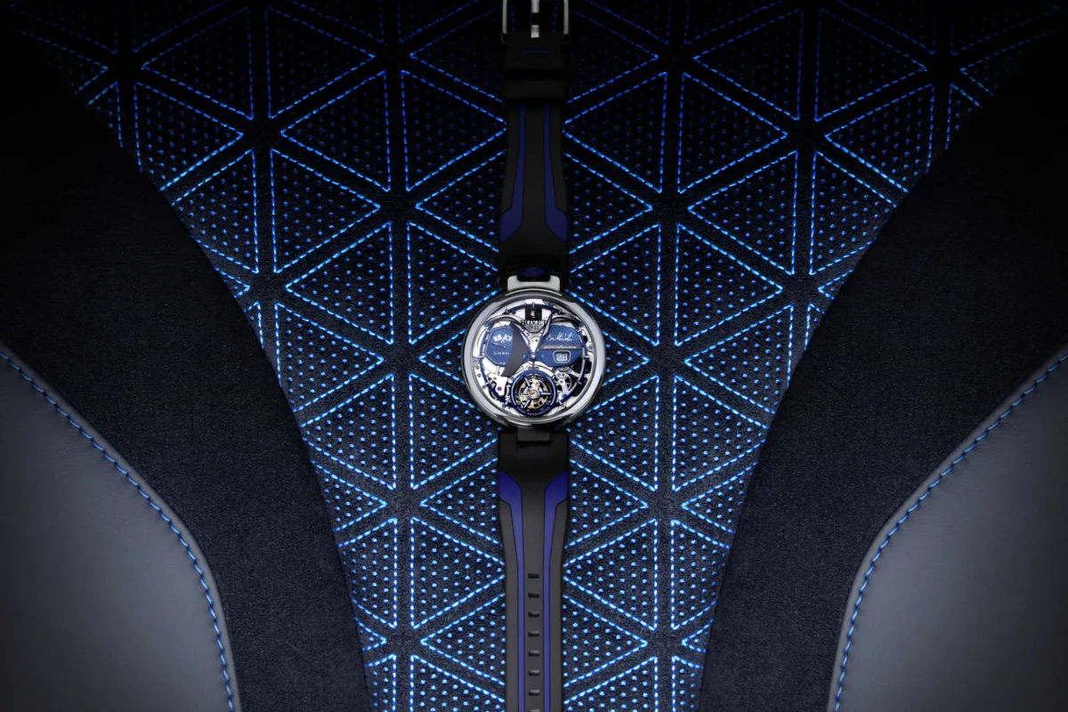 Bovet Battista Tourbillon watch sapphire crystal case