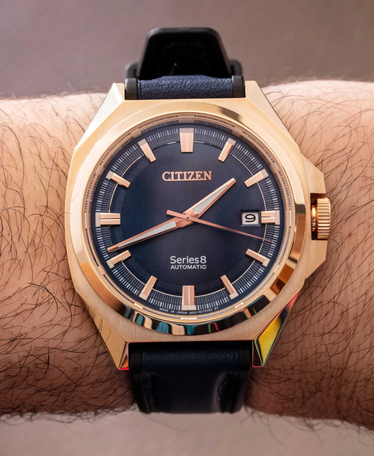 Dial detail of Citizen Series 8 831 watch