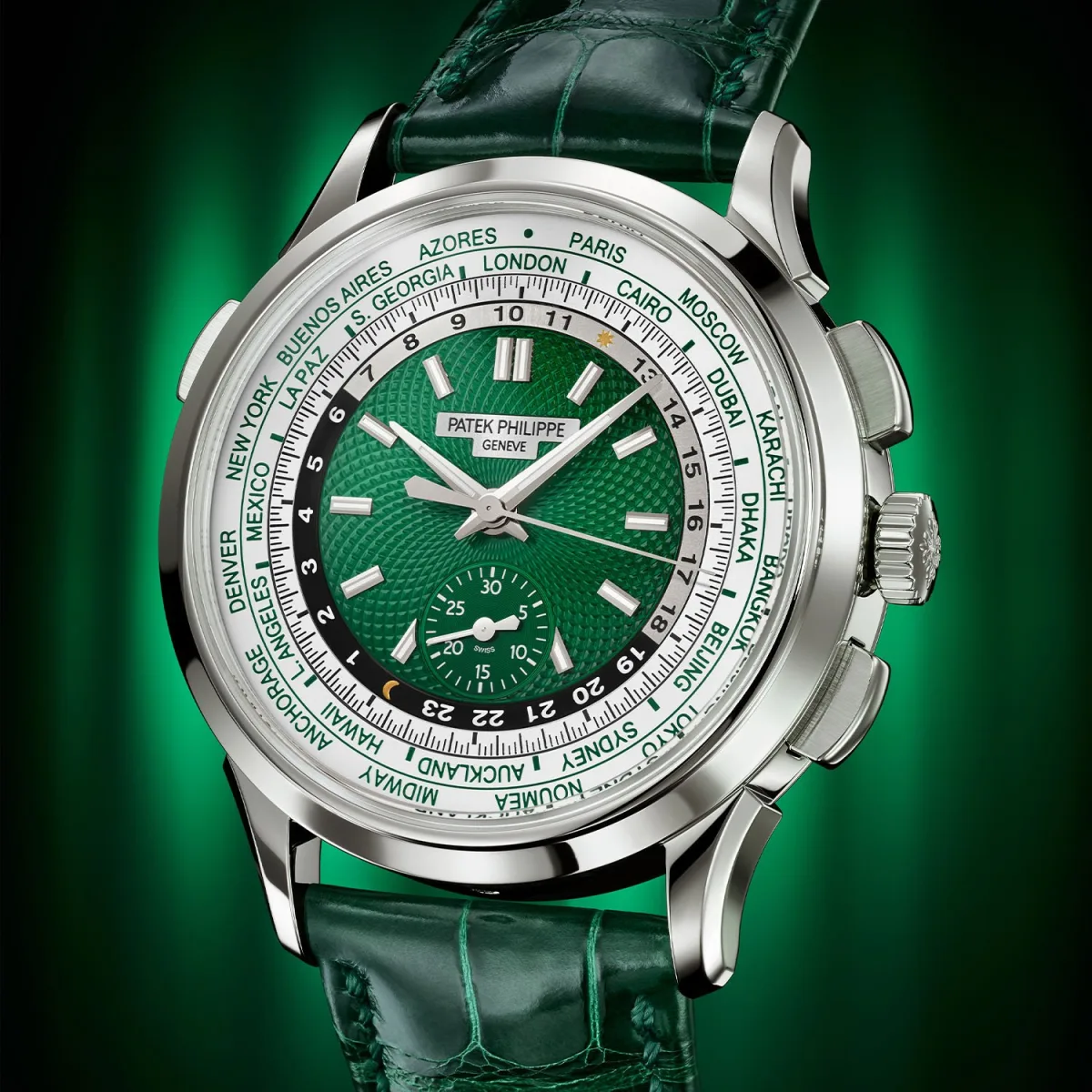 Patek Philippe World Time Chronograph 5930P front view