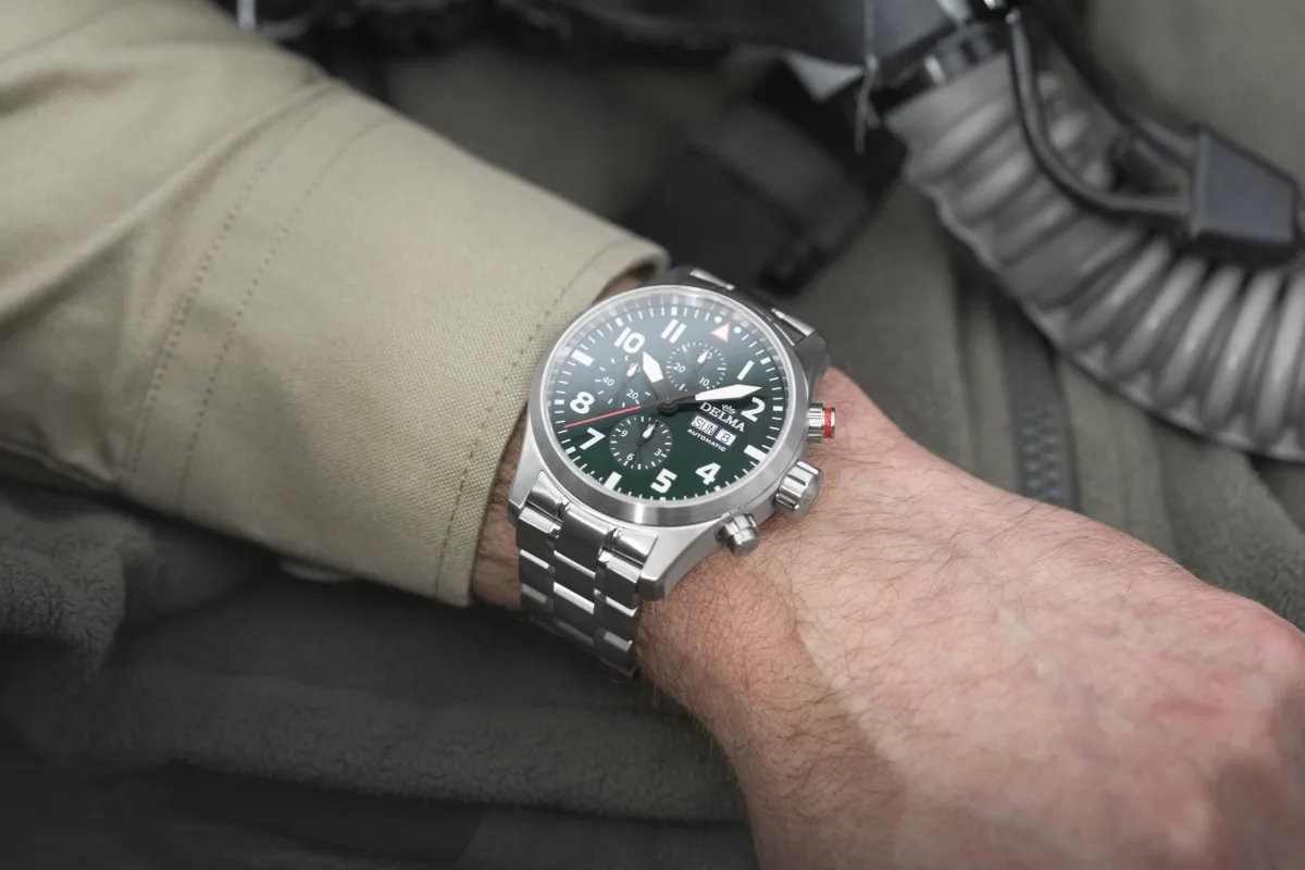 Delma Commander Chronograph with chronograph pushers