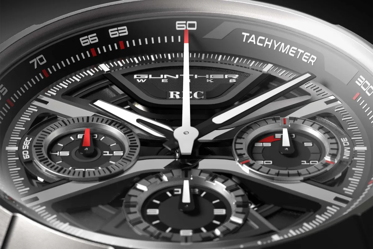 REC Watches 901 GW Chelsea model with red accents