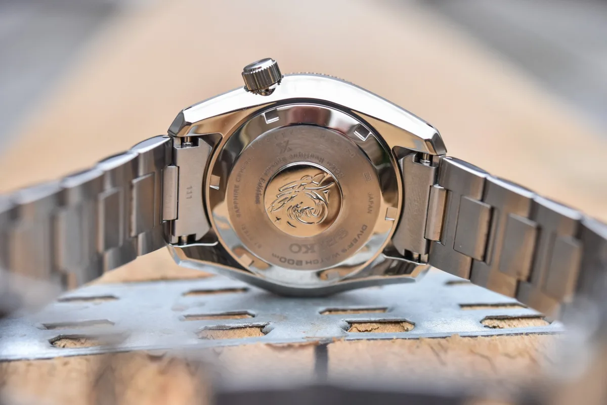 Seiko SPB240J1 bracelet and clasp detail