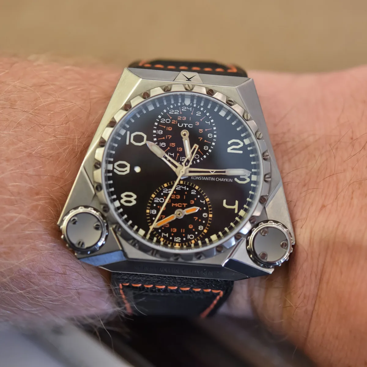 Wrist shot of the Mars Conqueror MK3
